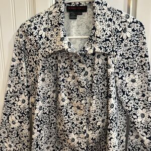 Designer Nina McLemore stretch printed cotton jacket in wildflower (4)